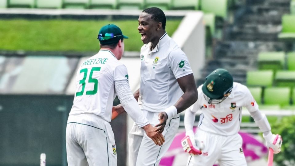 Kagiso Rabada got the big wickets of Mushfiqur Rahim and Litton Das, Bangladesh vs South Africa, 1st Test, 1st day, October 21, 2024