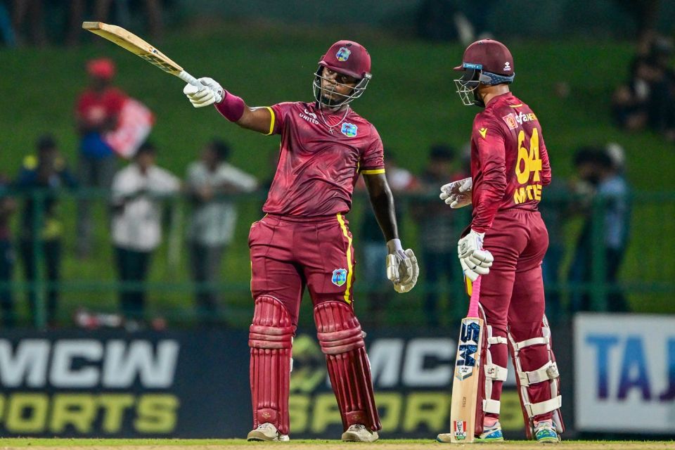 Sherfane Rutherford and Gudakesh Motie put on a record 119 runs for the ninth wicket, Sri Lanka vs West Indies, 2nd ODI, Pallekele, October 23, 2024