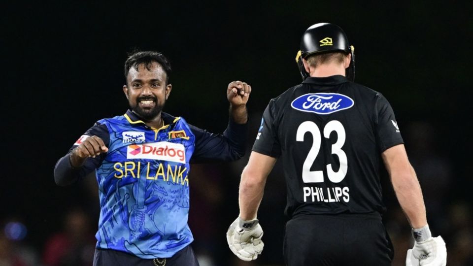 Charith Asalanka had some fun with the ball, Sri Lanka vs New Zealand, 1st ODI, Dambulla, November 13, 2024