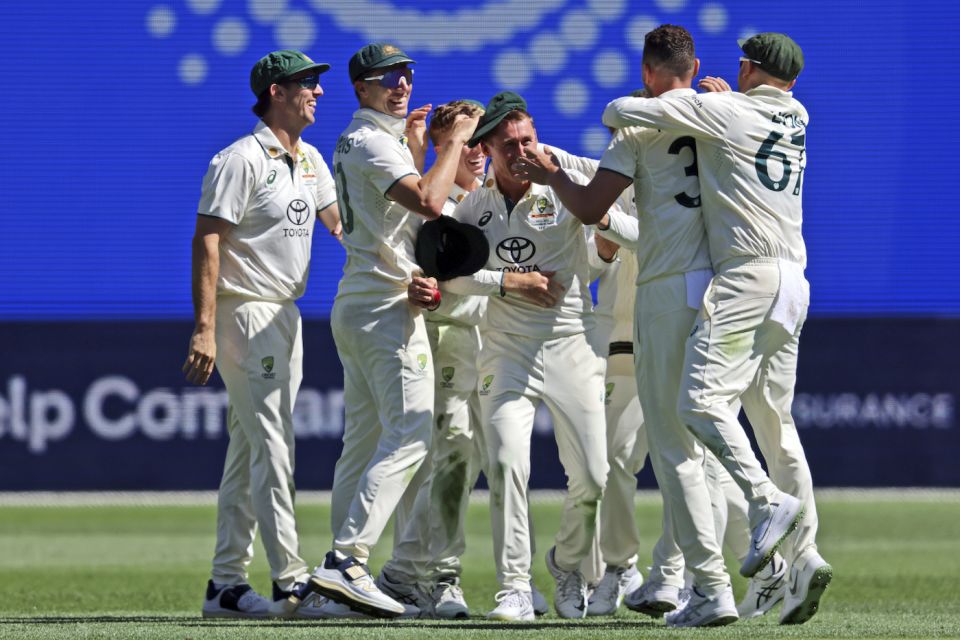 Marnus Labuschagne took a good relay catch to dismiss Harshit Rana, Australia vs India, 1st Test, Perth, 1st day, November 22, 2024