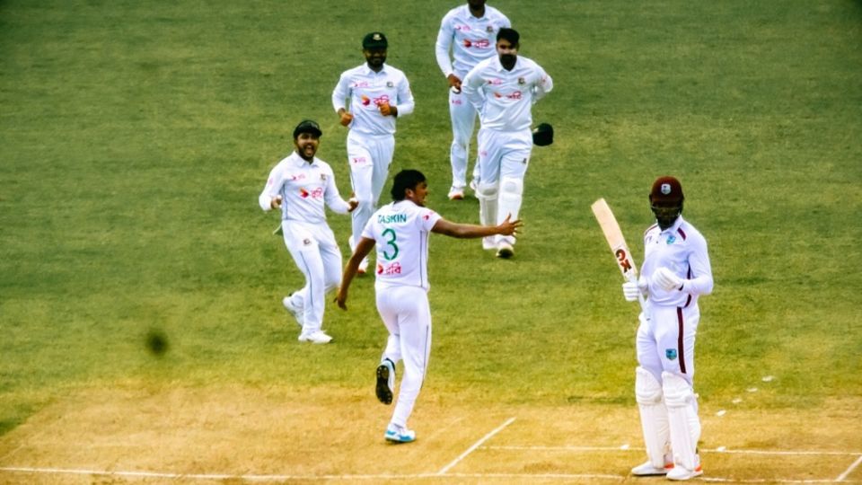 Taskin Ahmed shook West Indies up in the second innings, West Indies vs Bangladesh, 1st Test, North Sound, fourth day, November 25, 2024