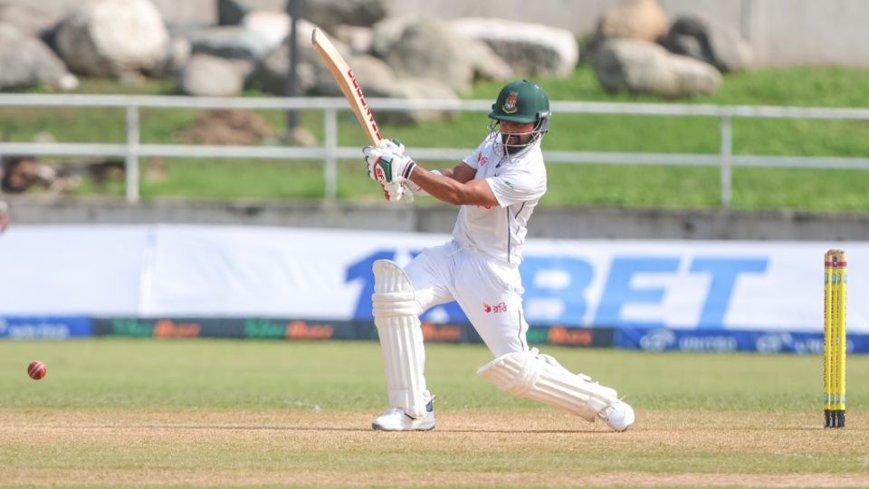 Shadman Islam was solid again for Bangladesh, West Indies vs Bangladesh, 2nd Test, 3rd day, Kingston, December 2, 2024