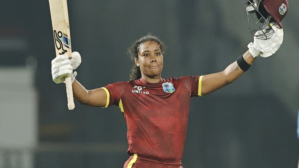 Hayley Matthews celebrates her third ODI ton from her last six innings, India vs West Indies, 2nd ODI, Vadodara, December 24, 2024