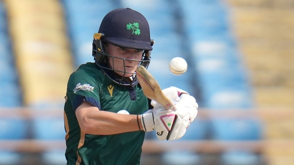 Gaby Lewis led the Ireland batting effort with 92 from 129 balls, India vs Ireland, 1st ODI, Rajkot, January 10, 2025