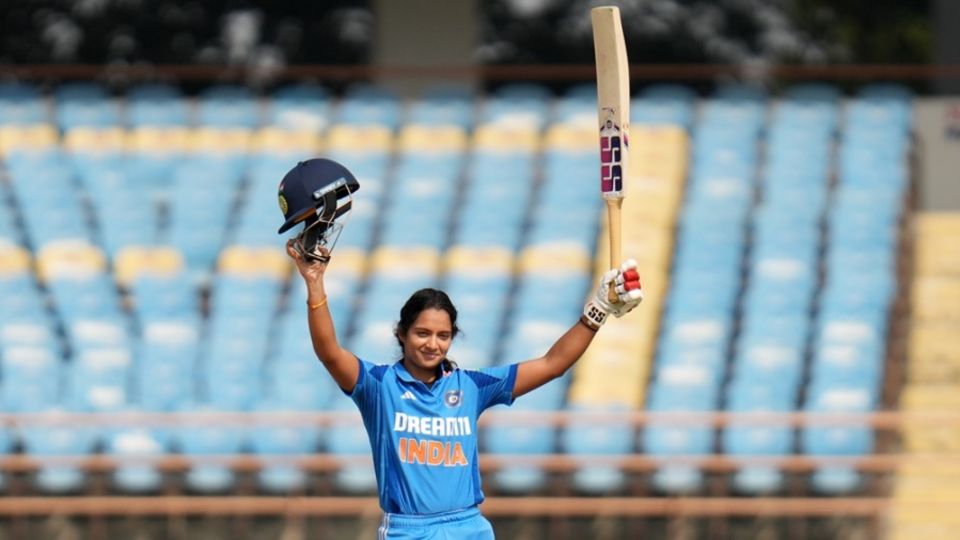 Pratika Rawal brought up her maiden internation hundred, India vs Ireland, 3rd ODI, Rajkot, January 15, 2025