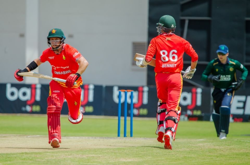 Ben Curran and Brian Bennett put on an opening century stand, Zimbabwe vs Ireland, 3rd ODI, Harare, February 18, 2025