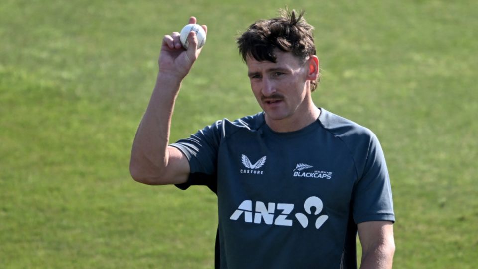 Nathan Smith trains ahead of the Bangladesh game, Champions Trophy 2025, Rawalpindi, February 23, 2025