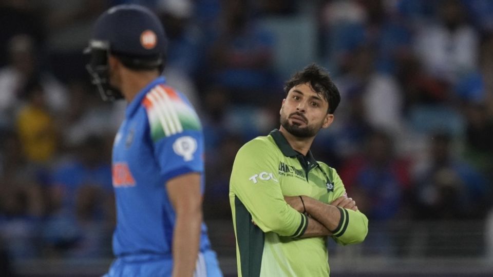 Abrar Ahmed gives Shubman Gill a send-off, Pakistan vs India, Dubai, Champions Trophy, February 23, 2025