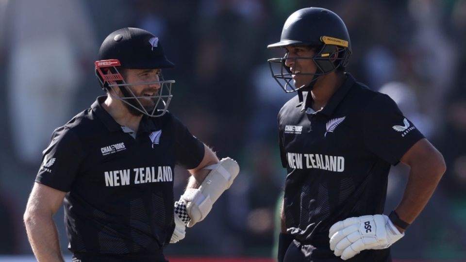 Kane Williamson and Rachin Ravindra had a solid second-wicket stand, New Zealand vs South Africa, Champions Trophy semi-final, Lahore, March 5, 2025