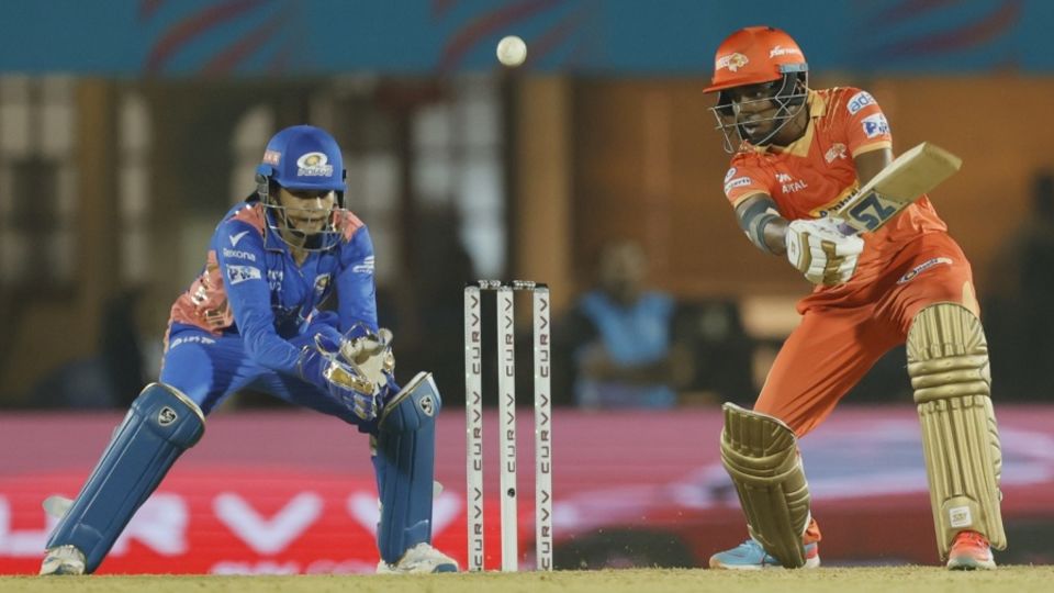 Bharti Fulmali smashed a 22-ball fifty, Gujarat Giants vs Mumbai Indians, WPL, Brabourne, Mumbai, March 10, 2025