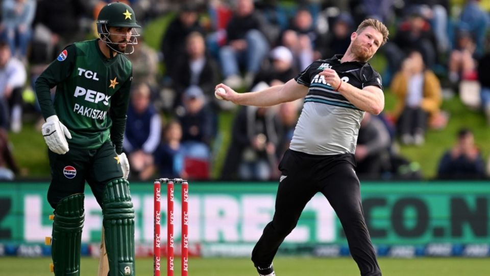 James Neesham took a two-for on his return to the national side, New Zealand vs Pakistan, 2nd T20I, Dunedin, March 18, 2025