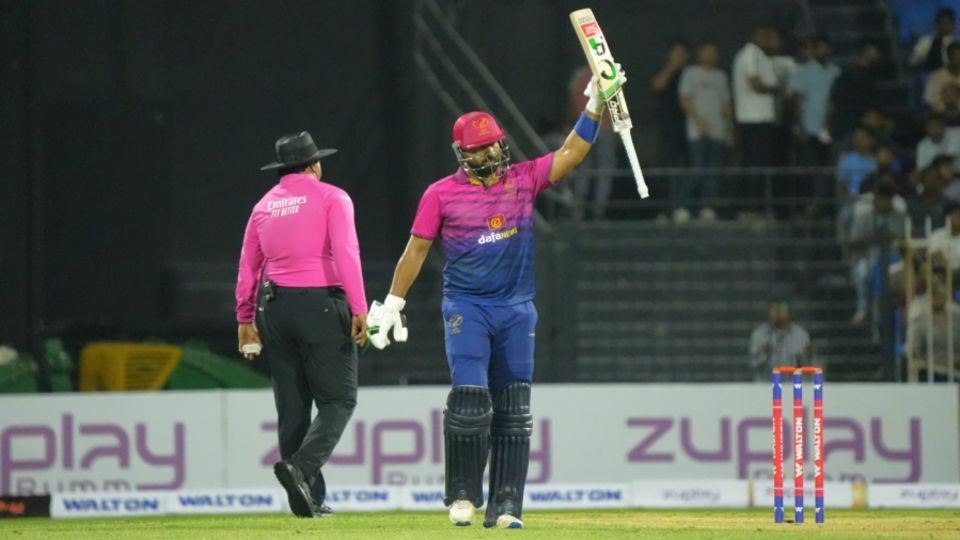 Muhammad Waseem set UAE's chase up with a 39-ball 54, UAE vs Bangladesh, 1st T20I, Sharjah, May 17, 2025
