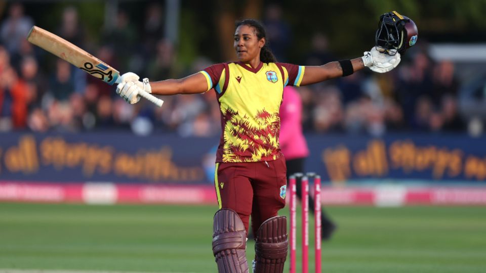 Hayley Matthews starred with a brilliant unbeaten hundred, England vs West Indies, 1st women's T20I, Canterbury, May 21, 2025