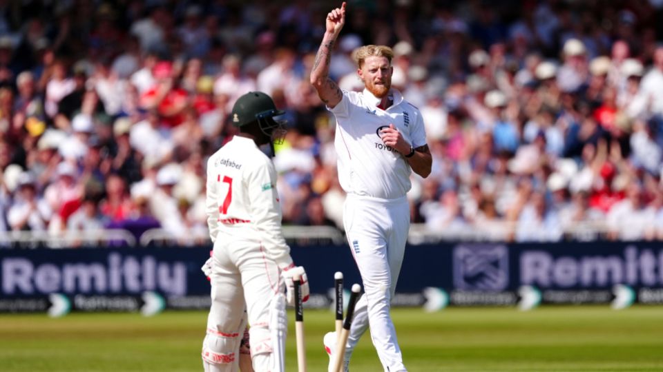 Ben Stokes bowled Wessly Madhevere for his second wicket, England vs Zimbabwe, Trent Bridge, 2nd day, May 23, 2025