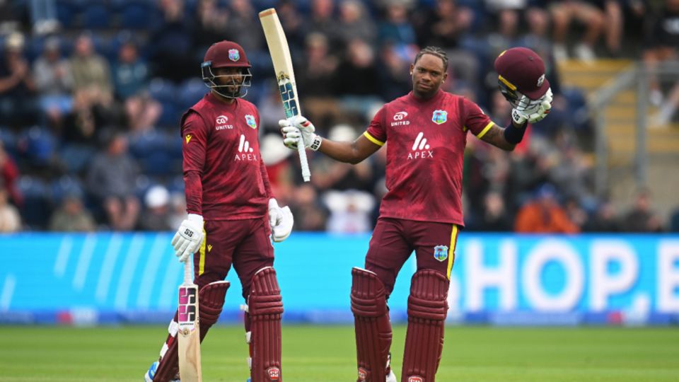 Keacy Carty marches through to his century, England vs West Indies, 2nd ODI, Cardiff, June 1, 2025