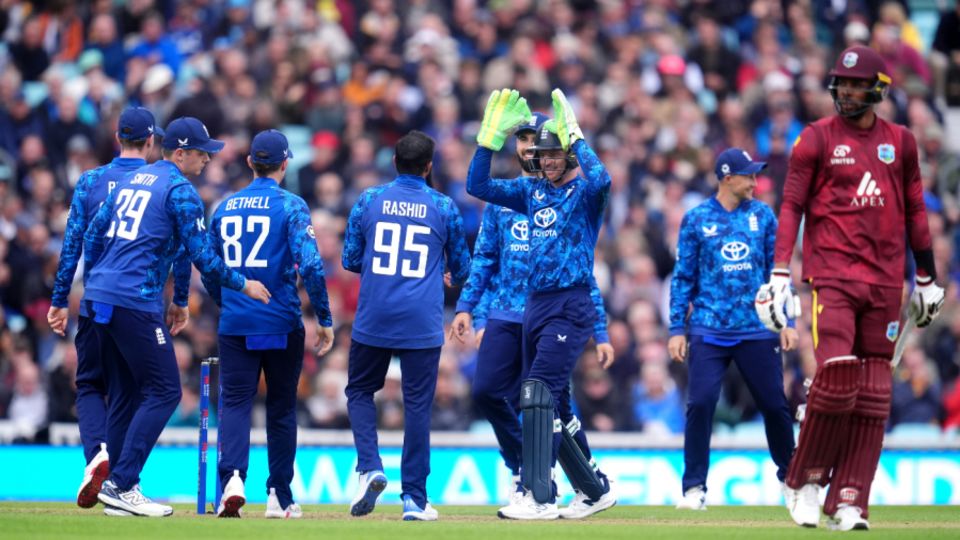 Adil Rashid bagged Roston Chase for a first-ball duck, England vs West Indies, 3rd ODI, Kia Oval, June 3, 2025