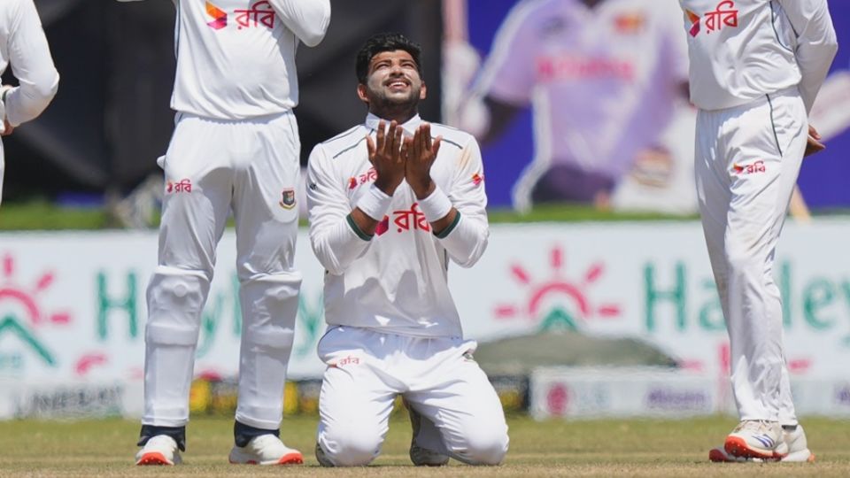 Nayeem Hasan took his fourth five-wicket haul in Tests, Sri Lanka vs Bangladesh, 1st Test, Galle, day 4, June 20, 2025