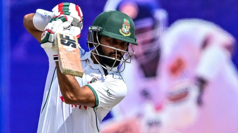 Shadman Islam punches one on the backfoot, Sri Lanka vs Bangladesh, 1st Test, Galle, day 4, June 20, 2025