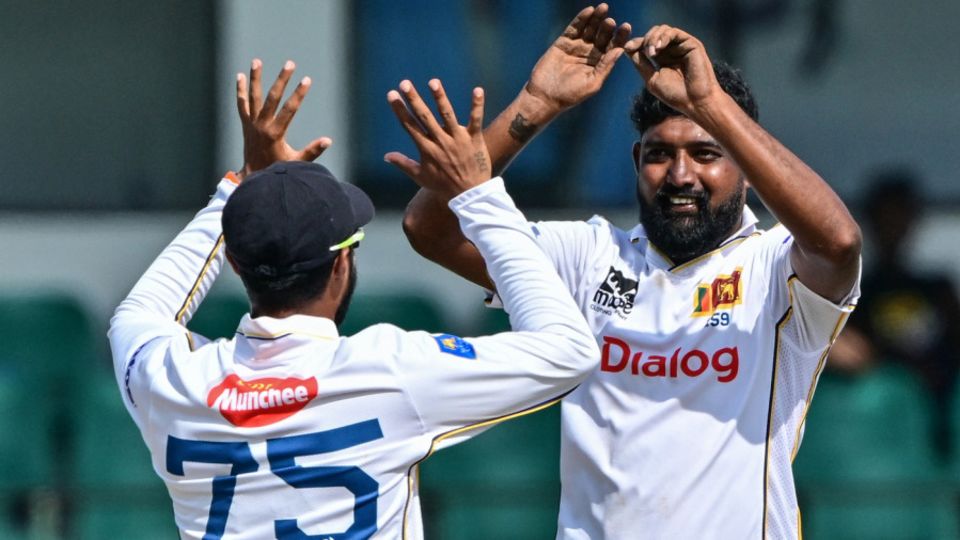 Prabath Jayasuriya struck on the third ball after tea, Sri Lanka vs Bangladesh, 2nd Test, Colombo, 3rd day, June 27, 2025
