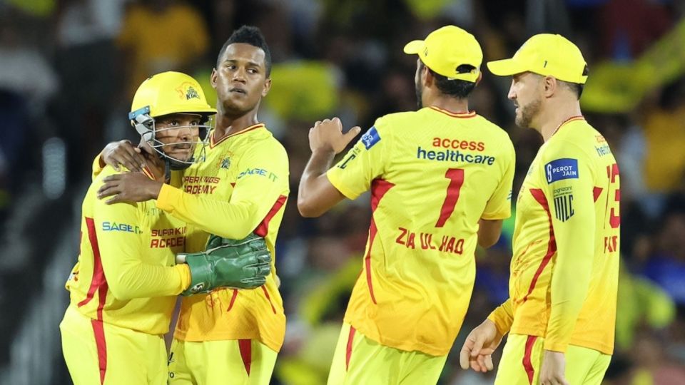 Akeal Hosein struck early blows for Super Kings , MI New York vs Texas Super Kings, MLC 2025, Dallas, June 29, 2025