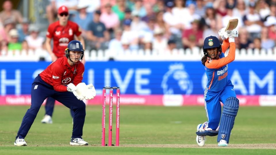 Jemimah Rodrigues scored a brisk fifty, England vs India, 2nd women's T20I, Bristol, July 1, 2025