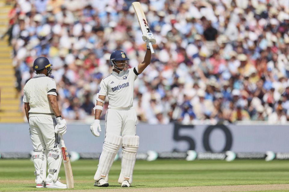 Yashasvi Jaiswal celebrates his half-century, England vs India, 2nd Test, Birmingham, Day 2, July 2, 2025