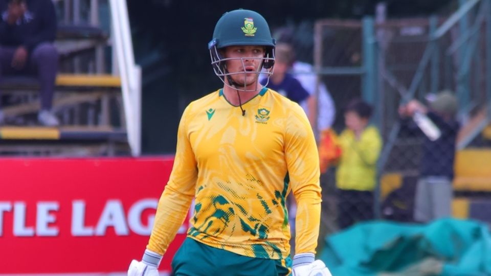 Rubin Hermann struck his maiden T20I fifty, Zimbabwe vs South Africa, Men's T20I tri-series, Harare, July 20, 2025