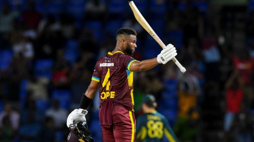 Shai Hope scores his first T20I century, West Indies vs Australia, 3rd T20I, Basseterre, July 25, 2025