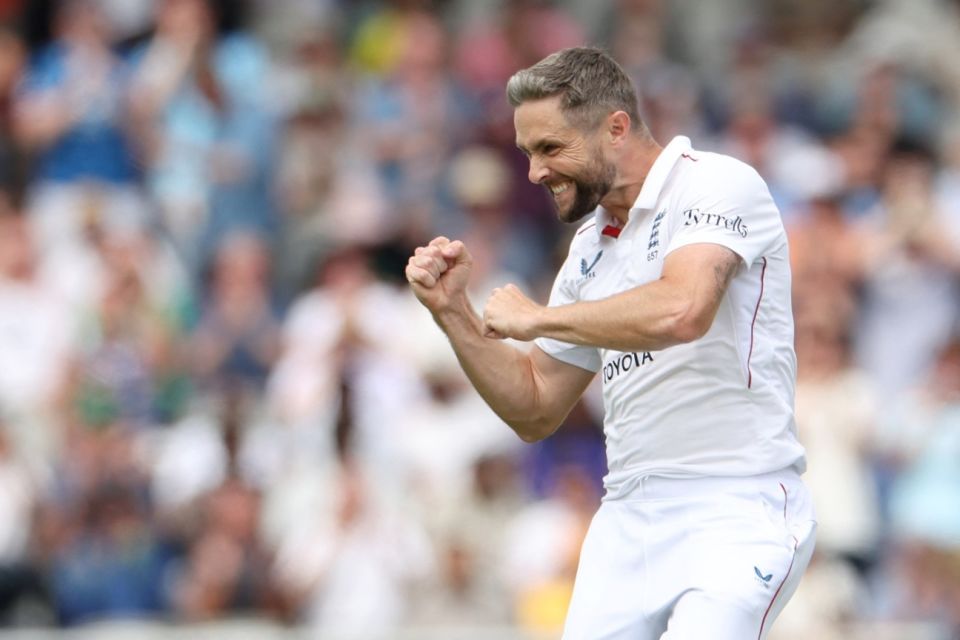 Chris Woakes struck twice in the first over of the third innings, England vs India, 4th Test, Manchester, 4th day, July 26, 2025