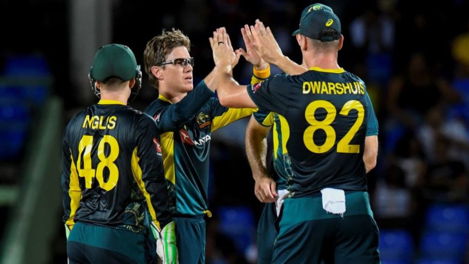 Adam Zampa took a wicket in his 100th T20I, West Indies vs Australia, 5th T20I, St Kitts, July 28, 2025