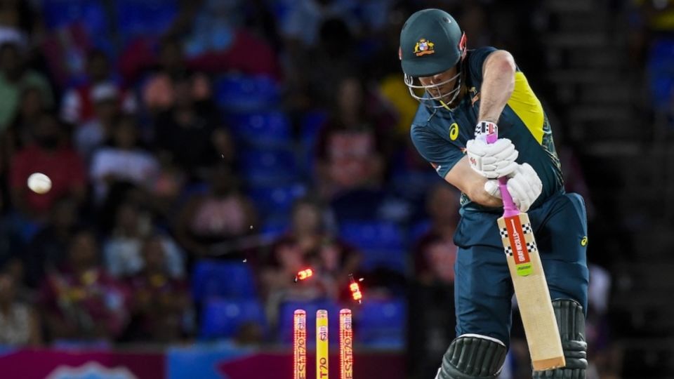 Mitchell Marsh missed one from Alzarri Joseph, West Indies vs Australia, 5th T20I, St Kitts, July 28, 2025