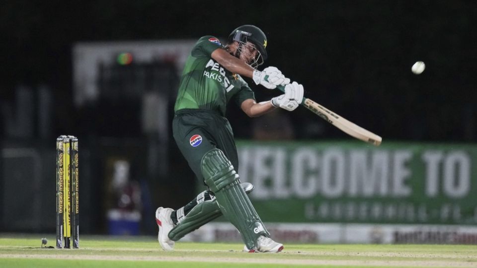 Saim Ayub scored a quick half-century, West Indies vs Pakistan, 1st T20I, Lauderhill, July 31, 2025