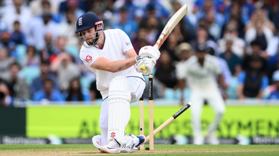 Gus Atkinson loses his off stump as India seal their narrowest Test win, England vs India, 5th Test, 5th day, The Oval, August 4, 2025