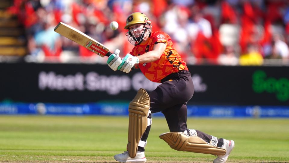 Emma Lamb swings leg-side, Birmingham Phoenix vs Trent Rockets, Edgbaston, The Hundred Women's Competition, August 8, 2025