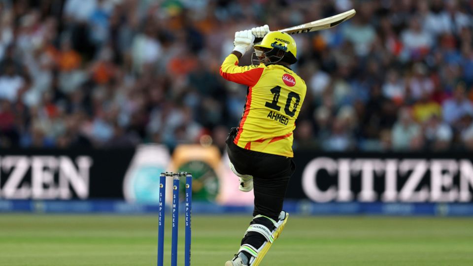 Rehan Ahmed swivels on the pull, Birmingham Phoenix vs Trent Rockets, Edgbaston, The Hundred Men's Competition, August 8, 2025