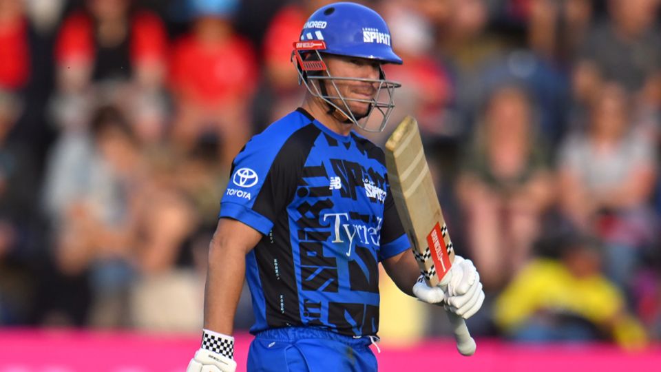 David Warner made his first fifty of the Hundred, Welsh Fire vs London Spirit, Men's Hundred, Cardiff, August 9, 2025