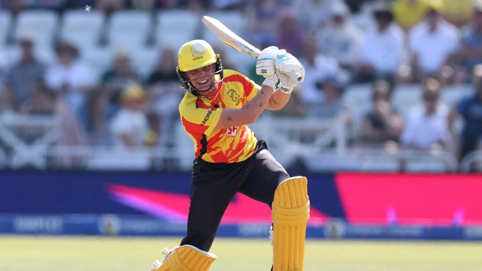 Ash Gardner forces one away through the off side, Trent Rockets vs Northern Superchargers, Trent Bridge, The Hundred Women's Competition, August 10, 2025