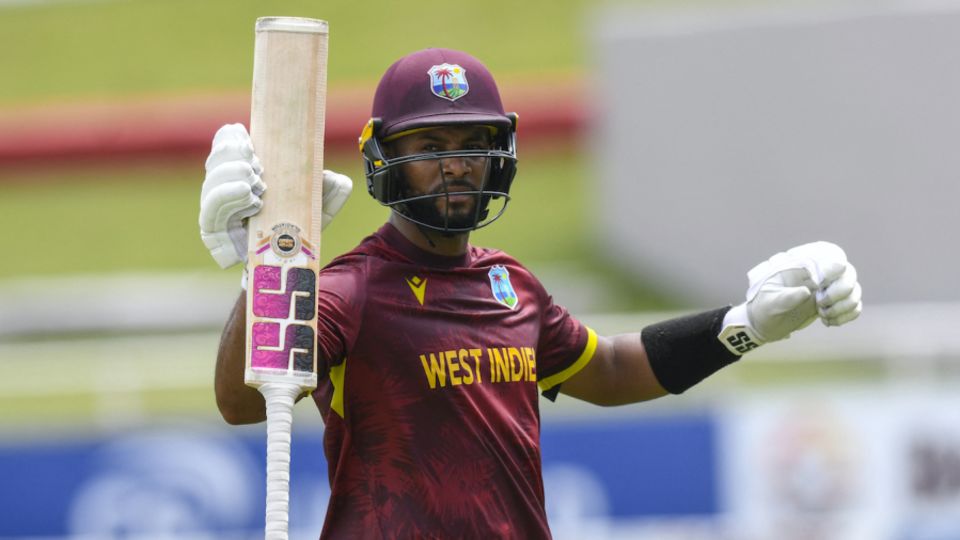 Shai Hope remained unbeaten after making his 18th ODI ton, West Indies vs Pakistan, 3rd ODI, Tarouba, August 12, 2025