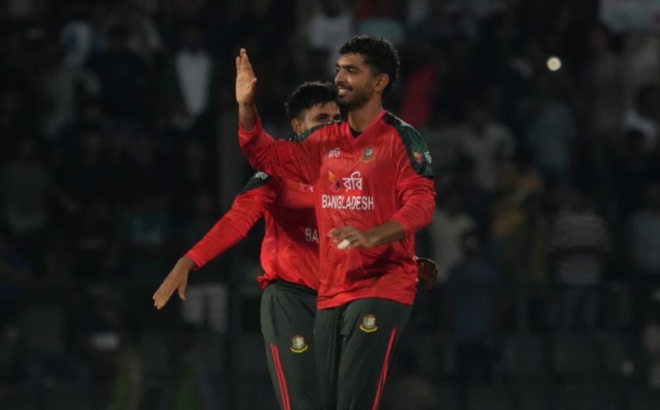 Saif Hassan struck twice in an over, Bangladesh vs Netherlands, 1st T20I, Sylhet, August 30, 2025