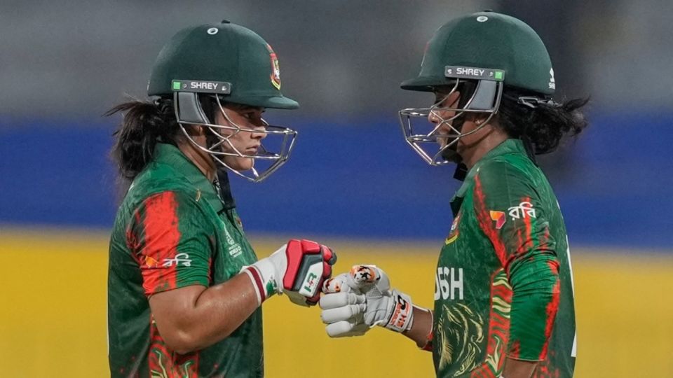 Rubya Haider and Nigar Sultana added 62 for the third wicket, Bangladesh vs Pakistan, Women's ODI World Cup, Colombo, October 2, 2025