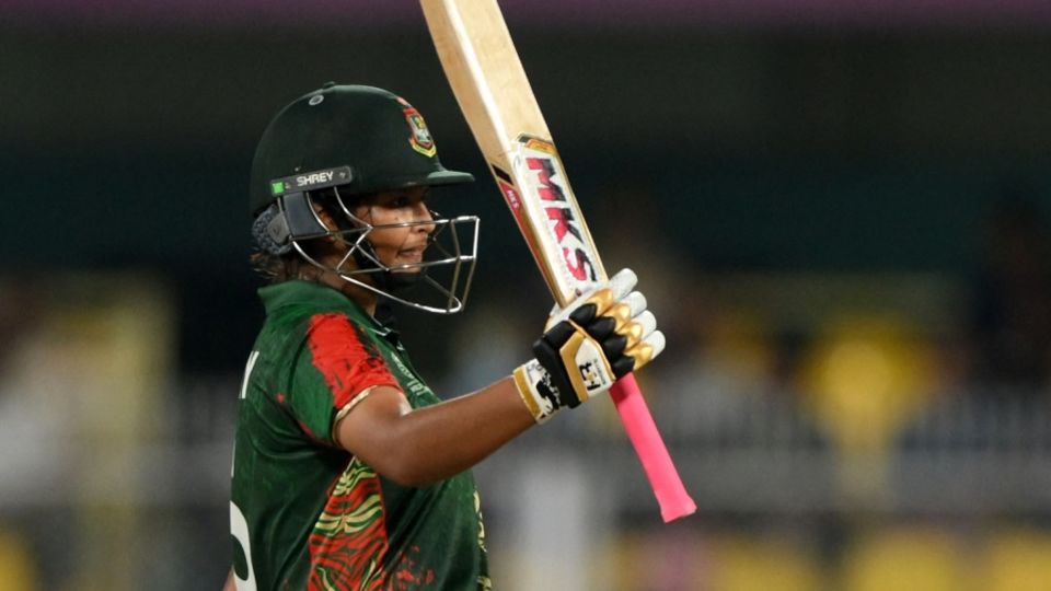 Sobhana Mostary brought up her maiden ODI fifty, Bangladesh vs England, Women's ODI World Cup, Guwahati, October 7, 2025