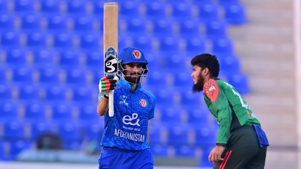 Ibrahim Zadran provided the only real resistance from Afghanistan, Afghanistan vs Bangladesh, 2nd ODI, Abu Dhabi, October 11, 2025