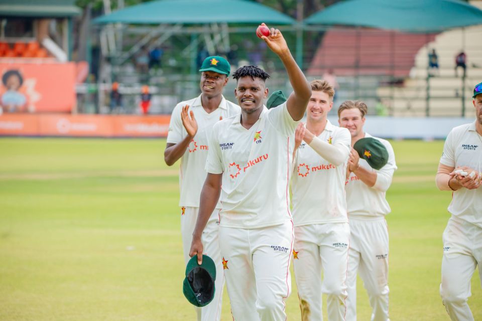Richard Ngarava's five-for led Zimbabwe to an innings win, Zimbabwe vs Afghanistan, one-off Test, Harare, 3rd day, October 22, 2025
