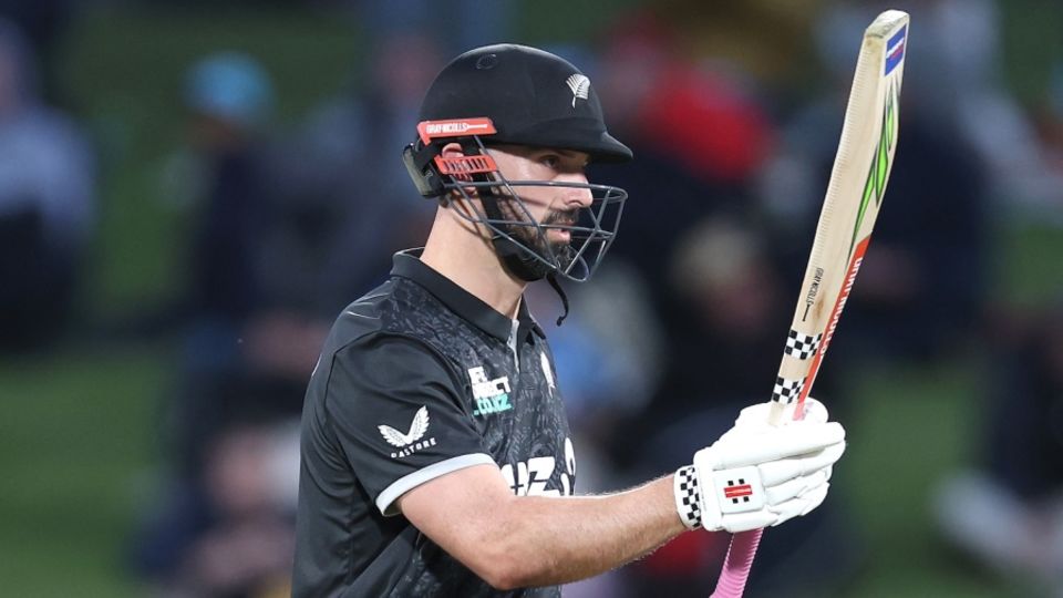 Daryl Mitchell brought up a half-century, New Zealand vs England, 2nd ODI, Hamilton, October 29, 2025