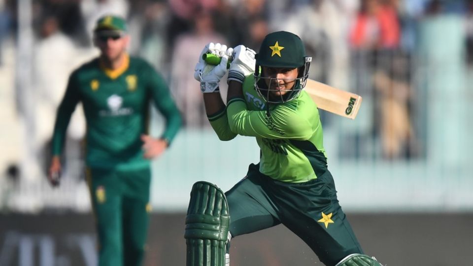 Saim Ayub steadied Pakistan with a fifty, Pakistan vs South Africa, 2nd ODI, Rawalpindi, November 6, 2025