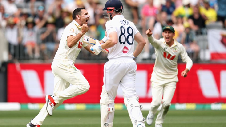 Scott Boland picked up three wickets in the space of 11 balls, Australia vs England, 1st Test, The Ashes, Perth Stadium, November 22, 2025