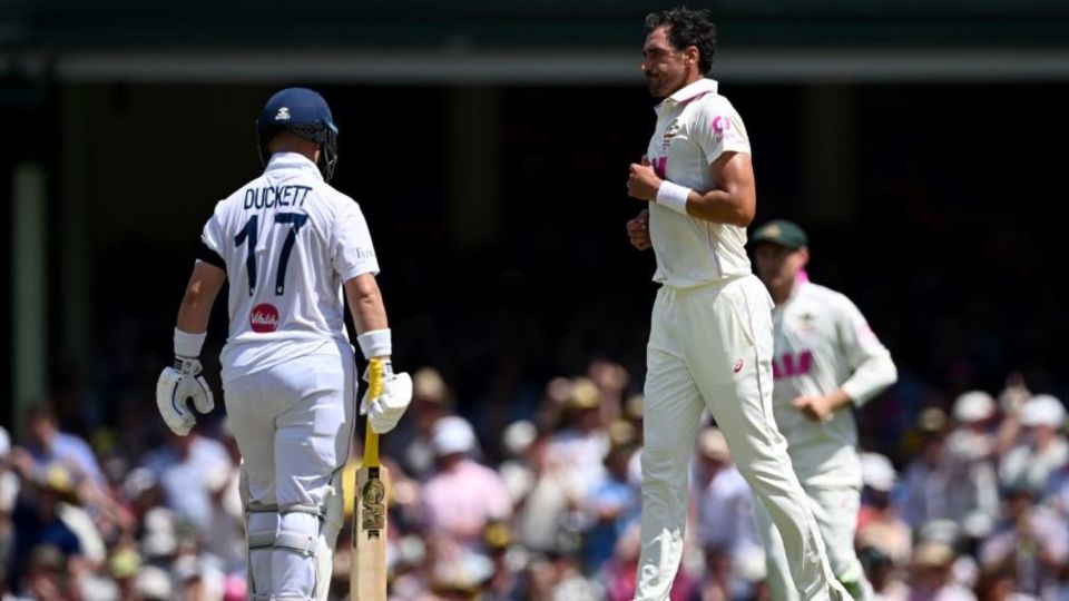 Mitchell Starc dismissed Ben Duckett for the fifth time in the series, Australia vs England, 5th Test, Sydney, January 4, 2025