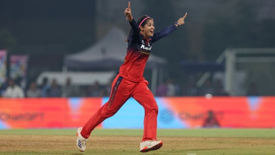 Shreyanka Patil finished with 5 for 23, Gujarat Giants vs Royal Challengers Bengaluru, WPL, Navi Mumbai, January 16, 2026