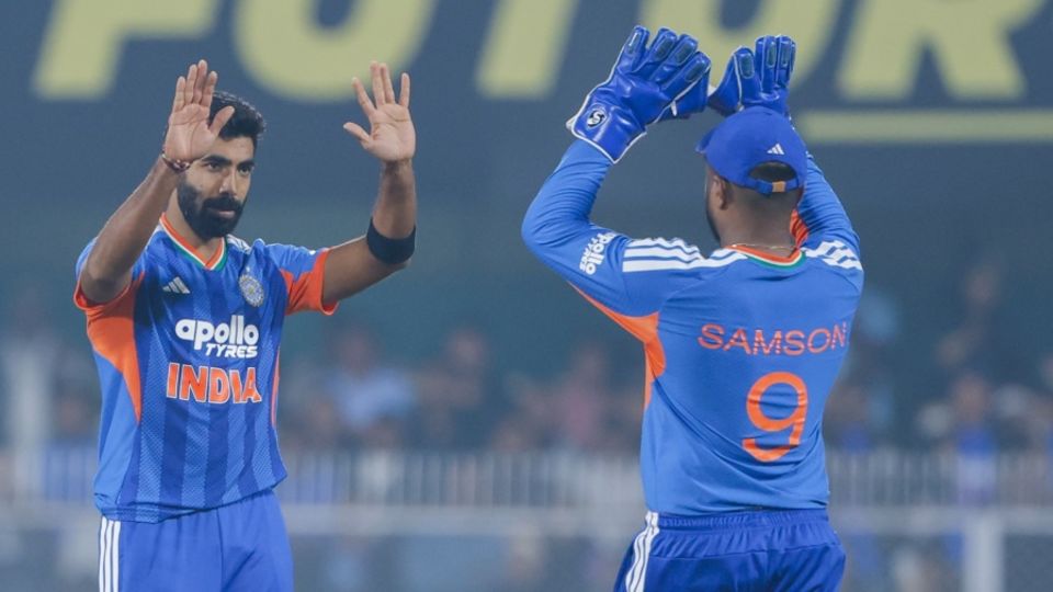 Jasprit Bumrah took three wickets on the night, India vs New Zealand, 3rd T20I, Guwahati, January 25, 2026