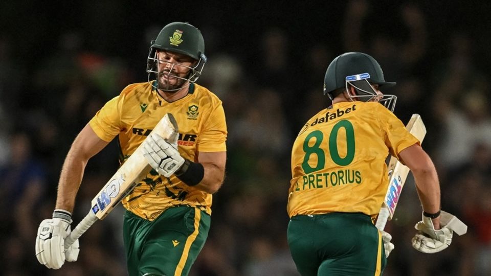 Lhuan-dre Pretorius and Aiden Markram added 83 runs for the opening wicket, South Africa vs West Indies, 1st T20I, Paarl, January 27, 2026